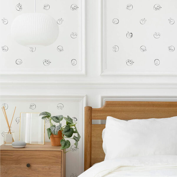 White background with black dots