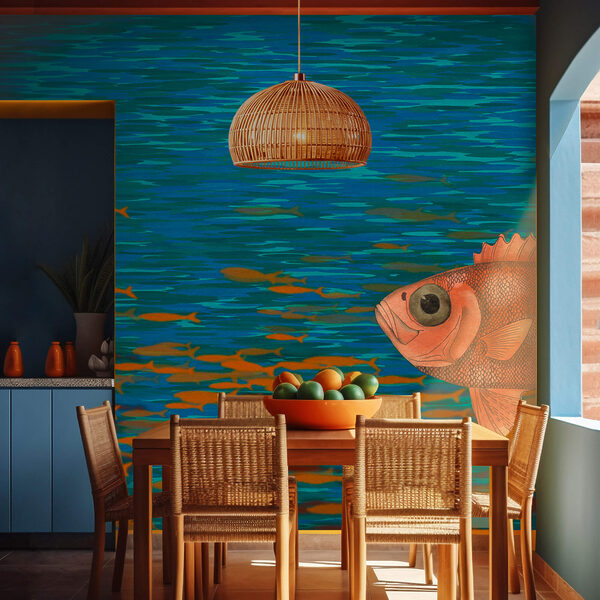 Wall murals Fish swimming in the water (SKU: t00534) Wall murals Wall murals Fish swimming in the water (SKU: t00534)