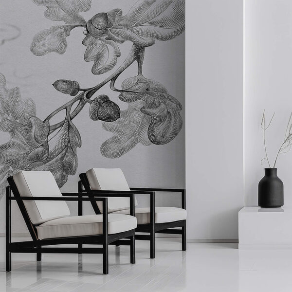 Wall murals Drawing of a branch with leaves (SKU: t00475) Wall murals Wall murals Drawing of a branch with leaves (SKU: t00475)