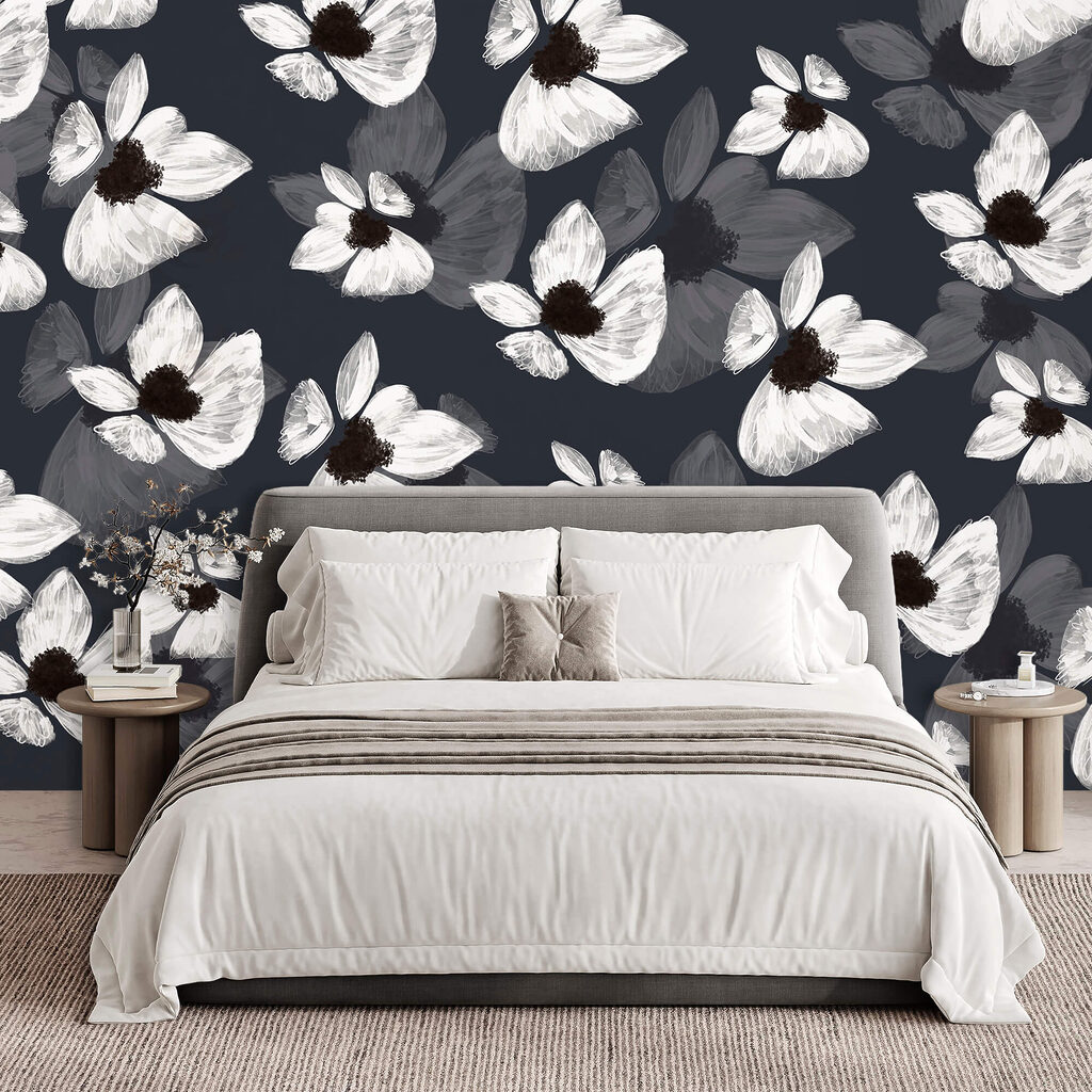 Pattern of white flowers