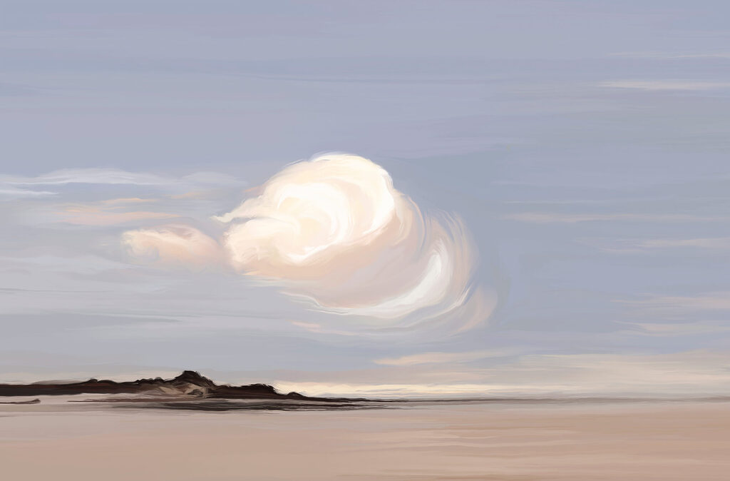 White cloud in the sky