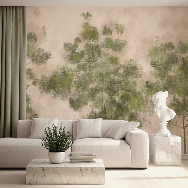 Group of trees with green leaves