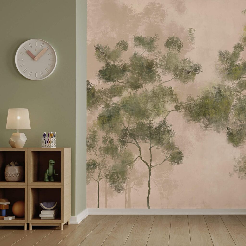 Group of trees with green leaves