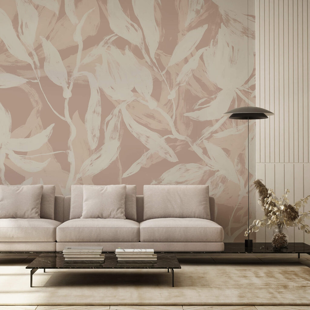 Delicate leaves on soft background