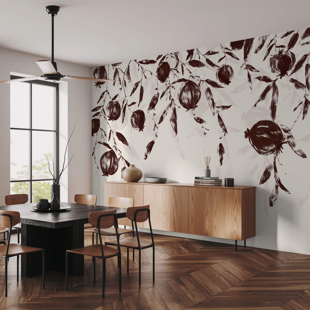 Painting of fruit on a branch