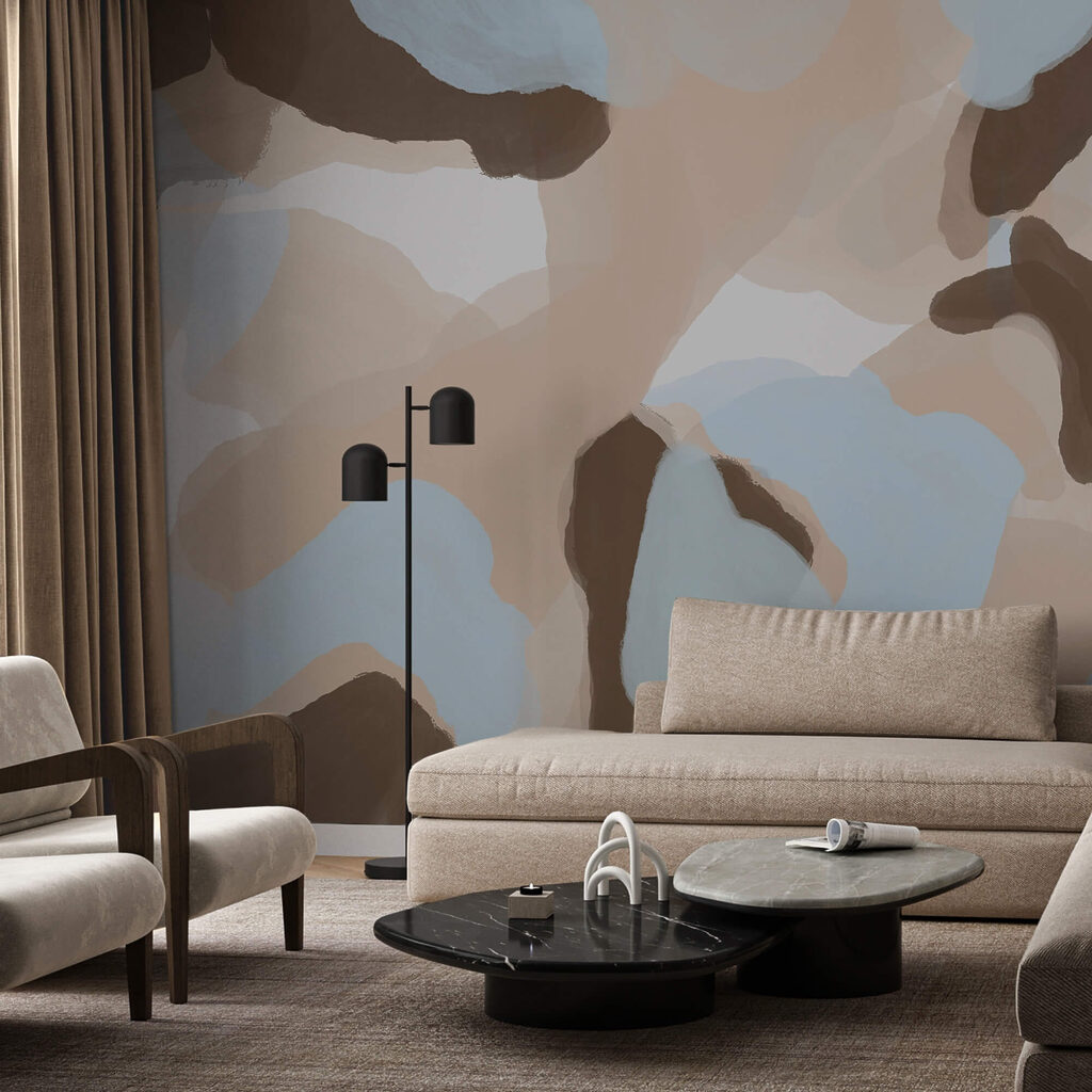 Abstract shapes in soft colors