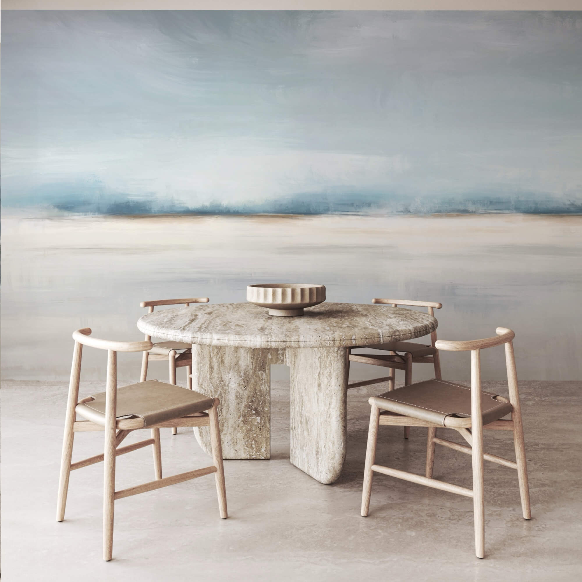 Landscape with a cloudy sky