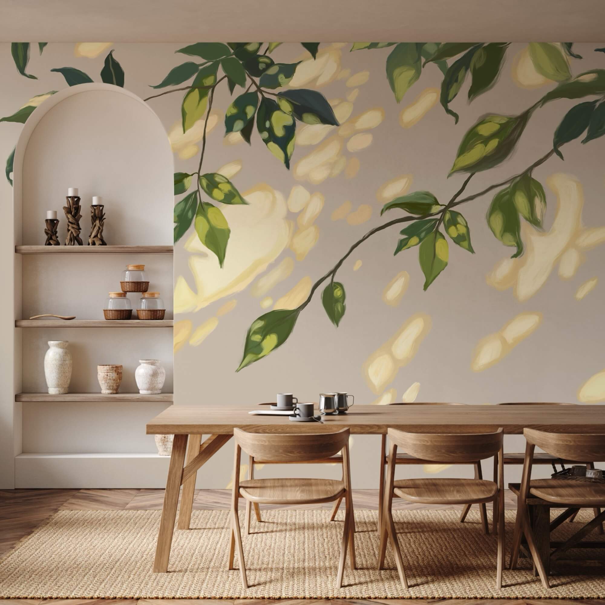 Branch with leaves on it Branch with leaves on it