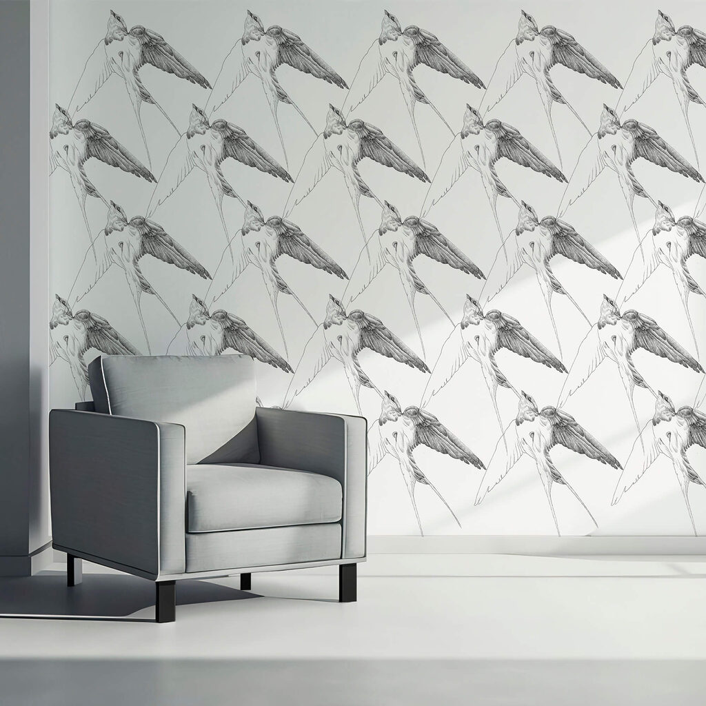 Group of birds with wings