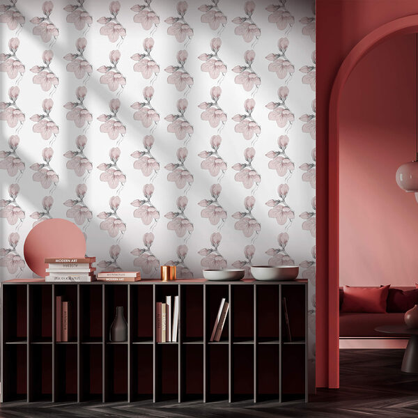 Pattern of flowers on a white background