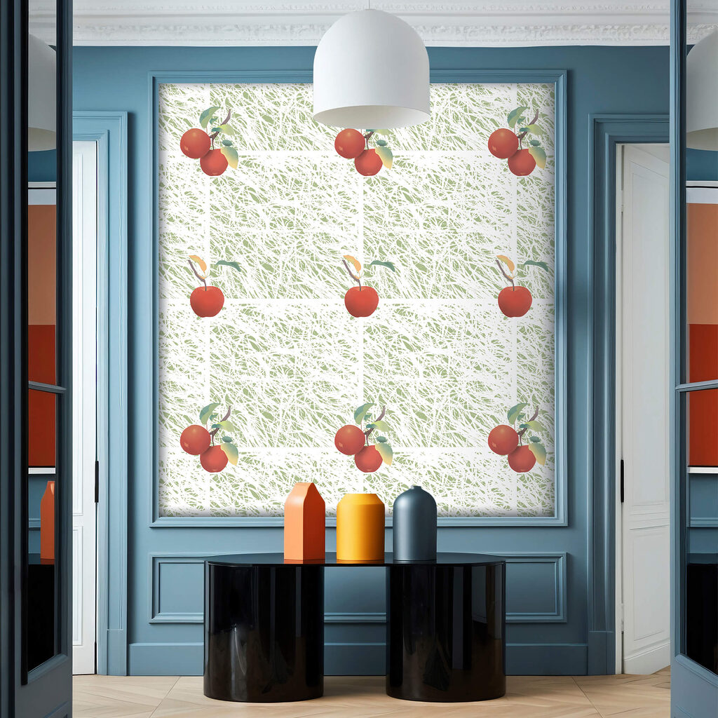 Pattern of red apples