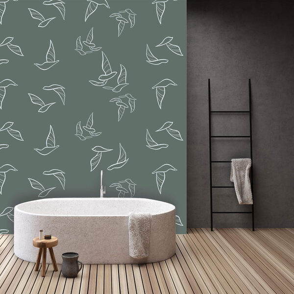 Pattern of birds flying