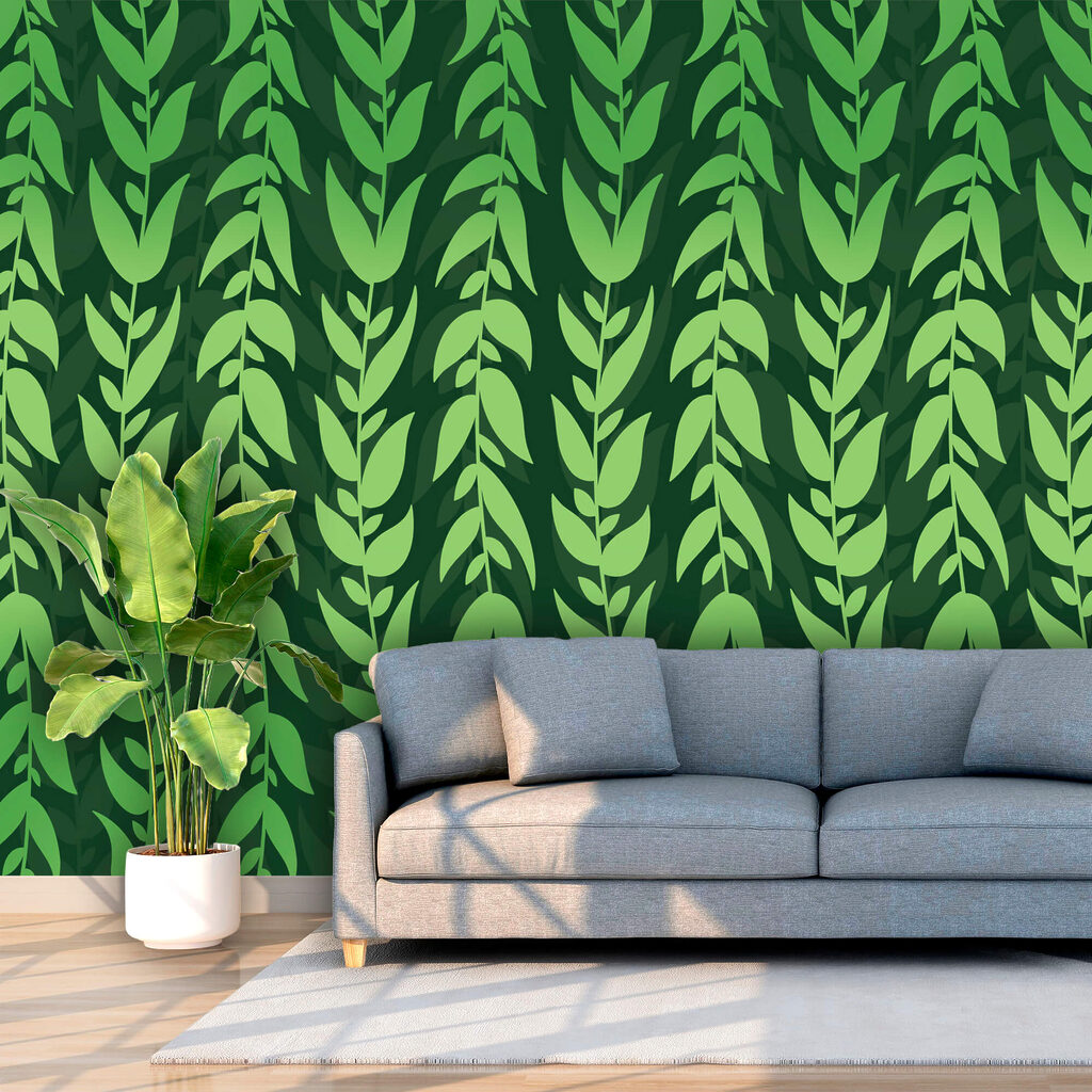 Pattern of green leaves