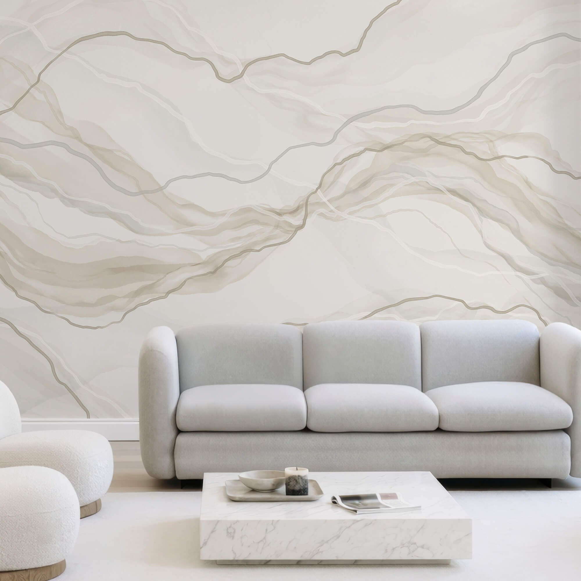 White and gray marbled surface