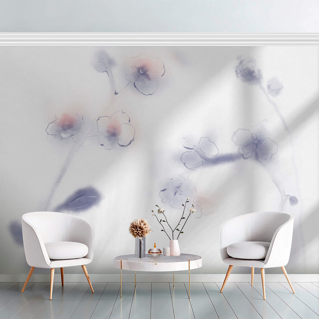 Soft petals in delicate watercolors