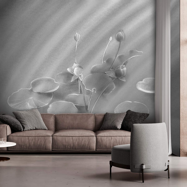 Wall murals Wall murals Serene water lily scene captured beautifully (SKU: t00603)
