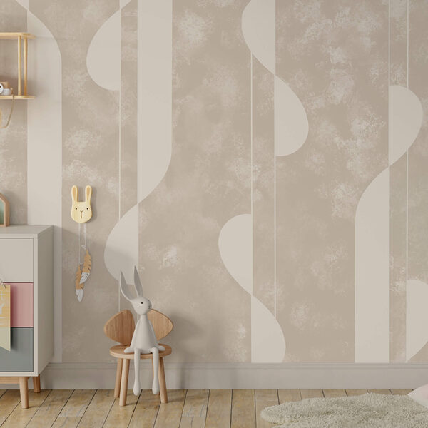 Abstract shapes in soft beige tones