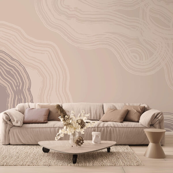 Fluid lines in soft earth tones