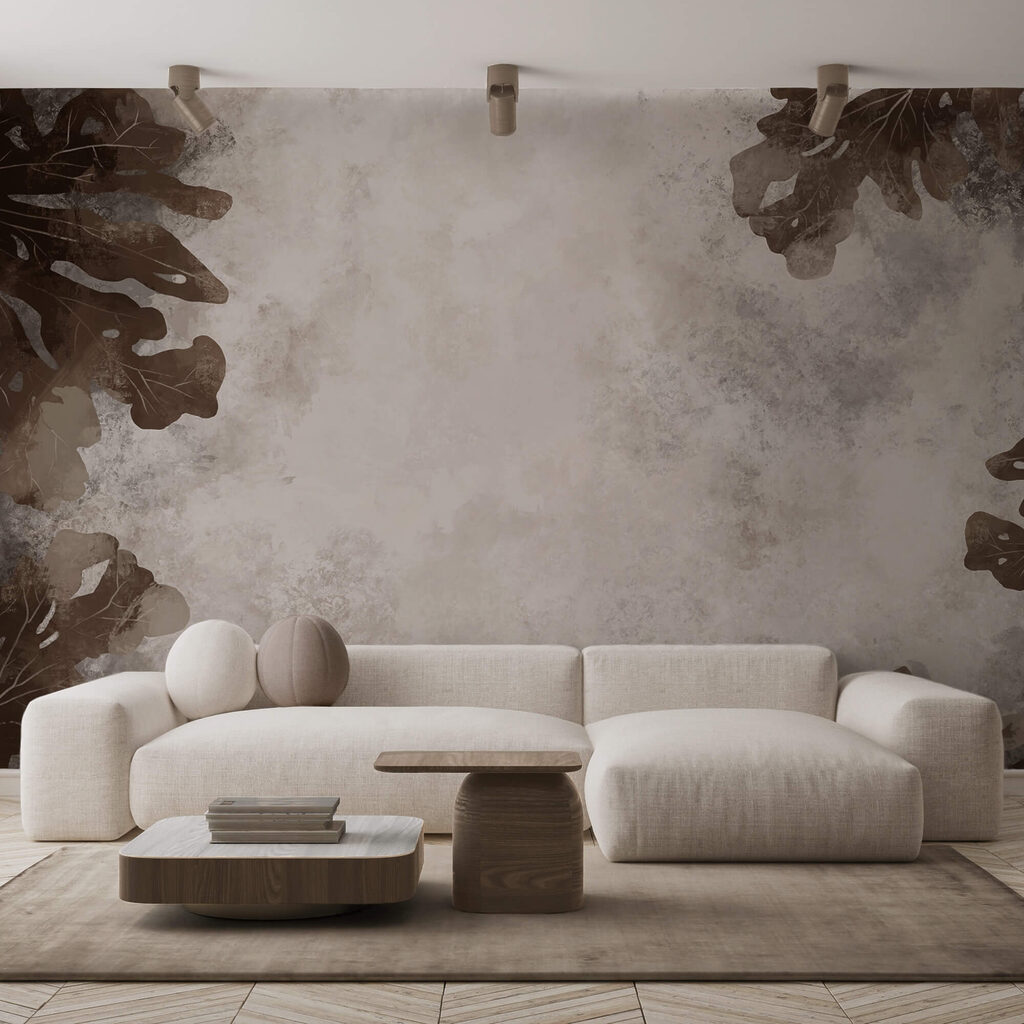 Brown leaves on a white surface Brown leaves on a white surface