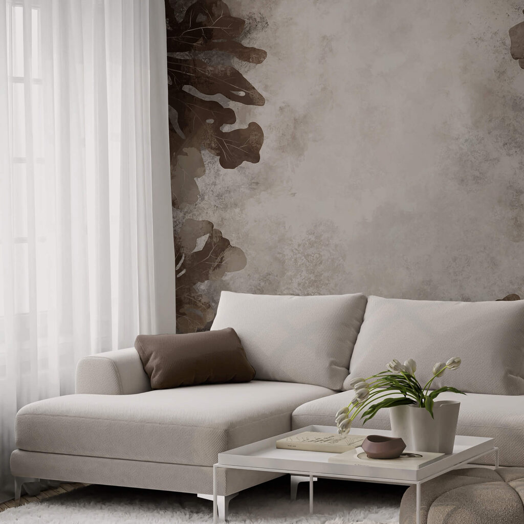 Brown leaves on a white surface Brown leaves on a white surface