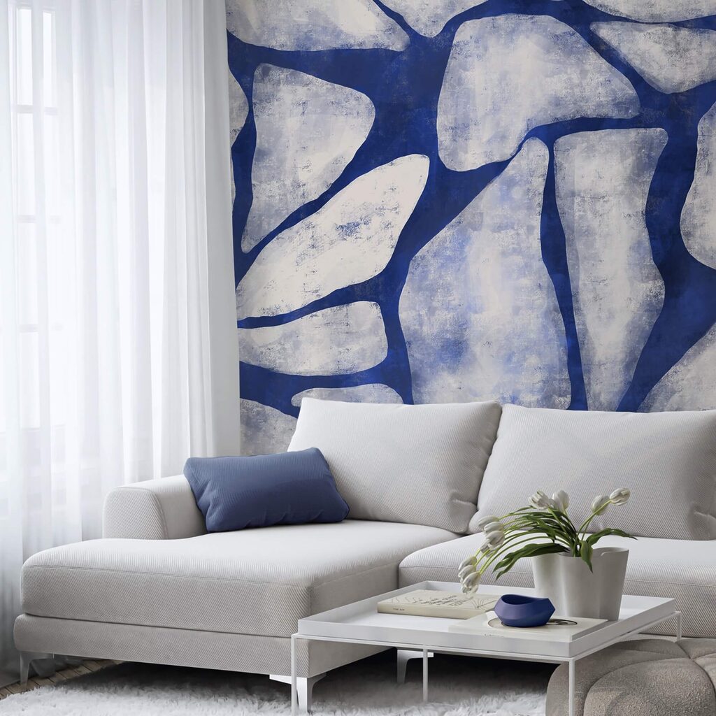 Blue and white pattern