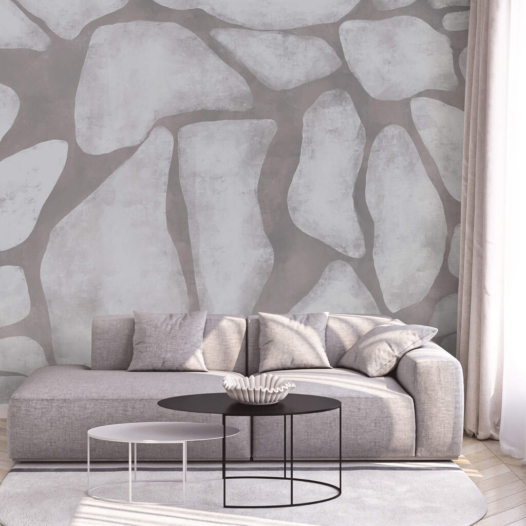 Grey and white rock wall