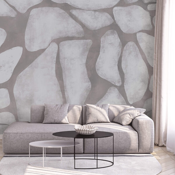Grey and white rock wall