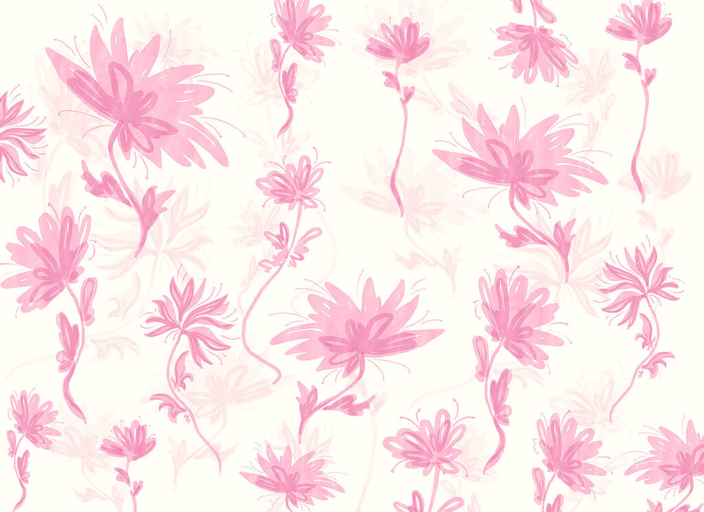 Pink flowers on a white background Pink flowers on a white background