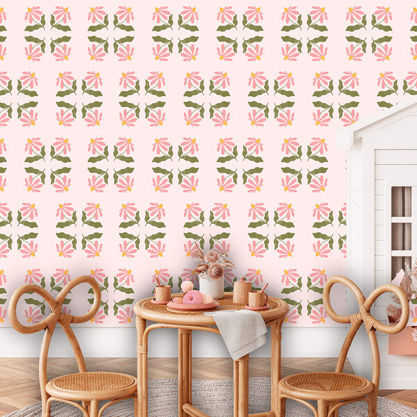 Pattern of flowers and leaves Pattern of flowers and leaves