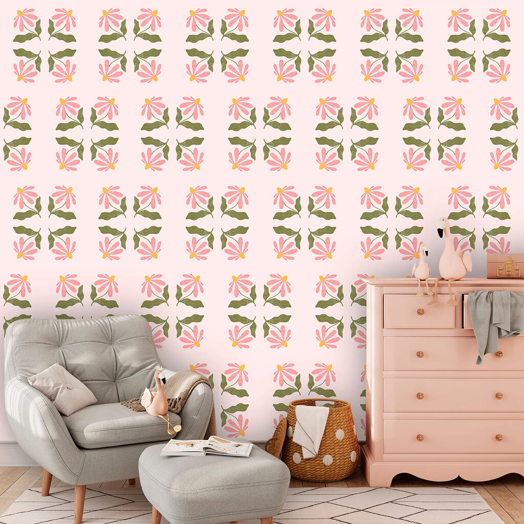 Pattern of flowers and leaves Pattern of flowers and leaves