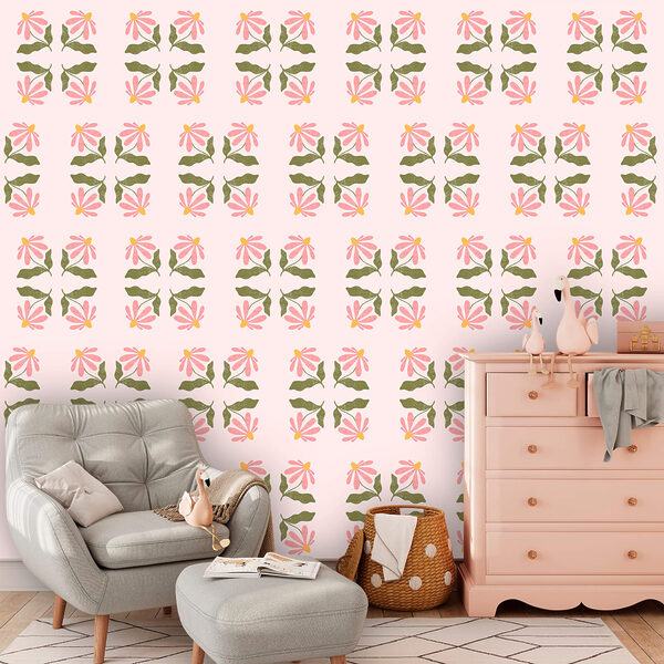 Pattern of flowers and leaves Pattern of flowers and leaves