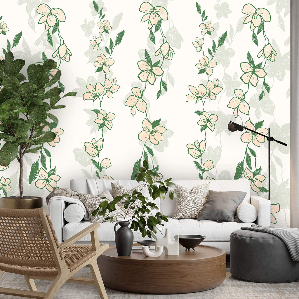 Pattern of flowers and leaves Pattern of flowers and leaves