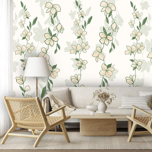 Pattern of flowers and leaves Pattern of flowers and leaves