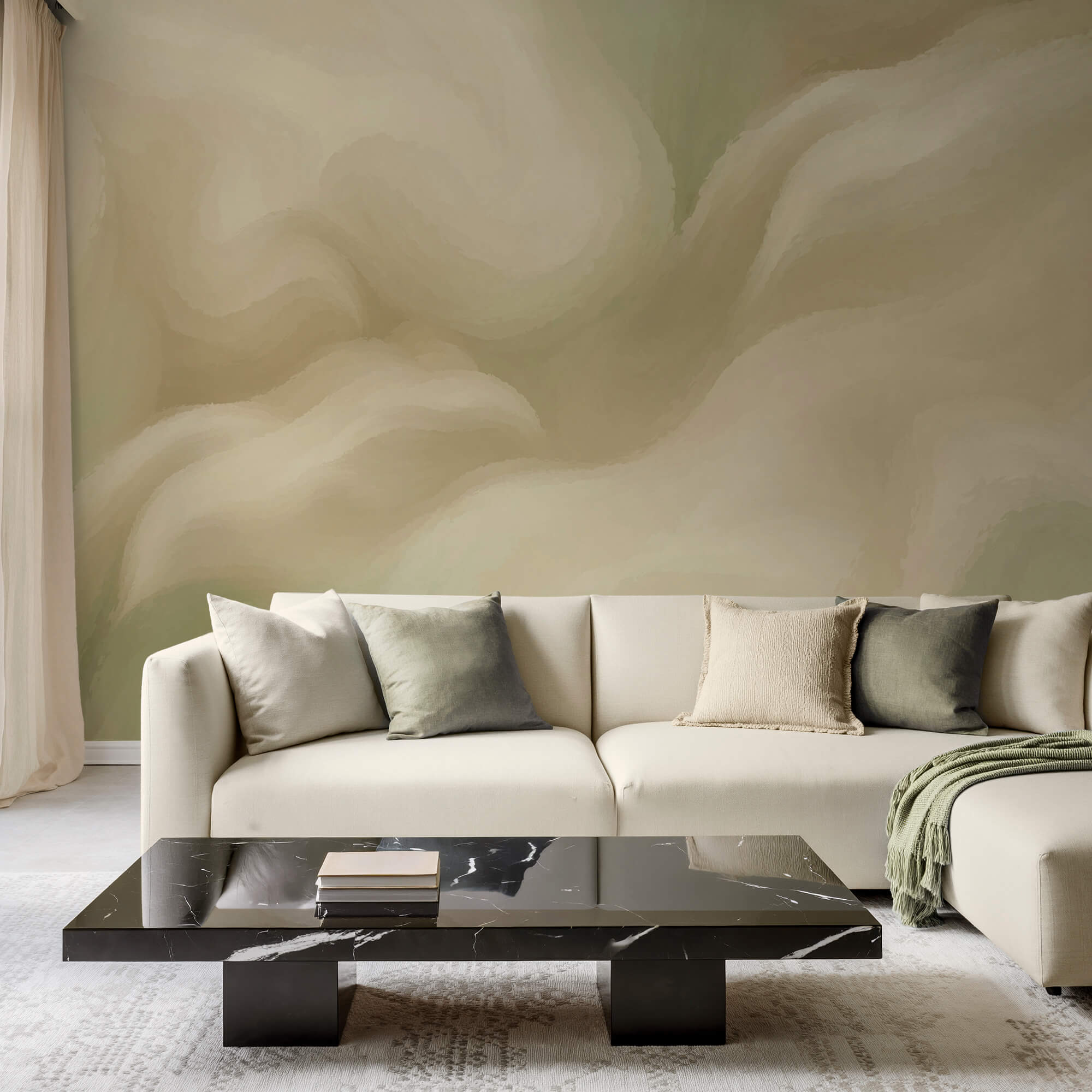 Soft, flowing abstract in light tones