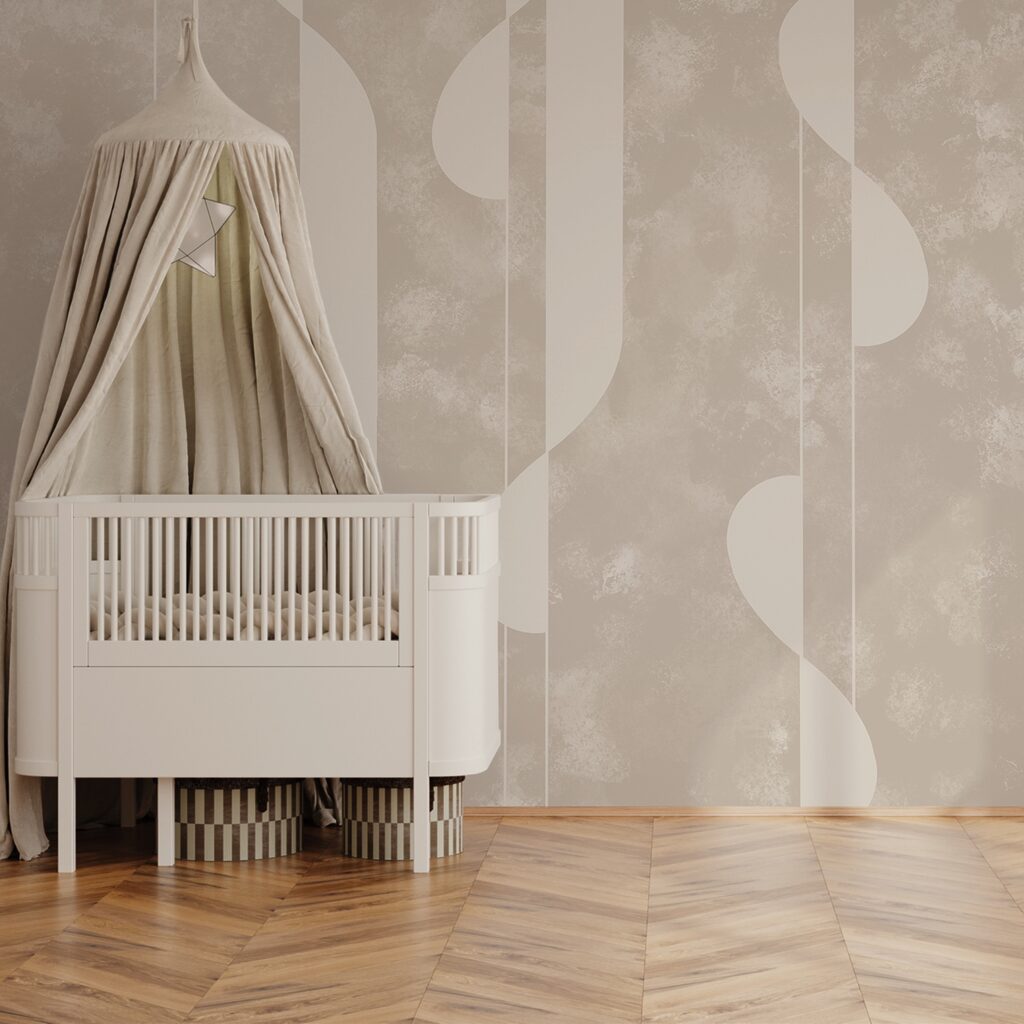 Abstract shapes in soft beige tones