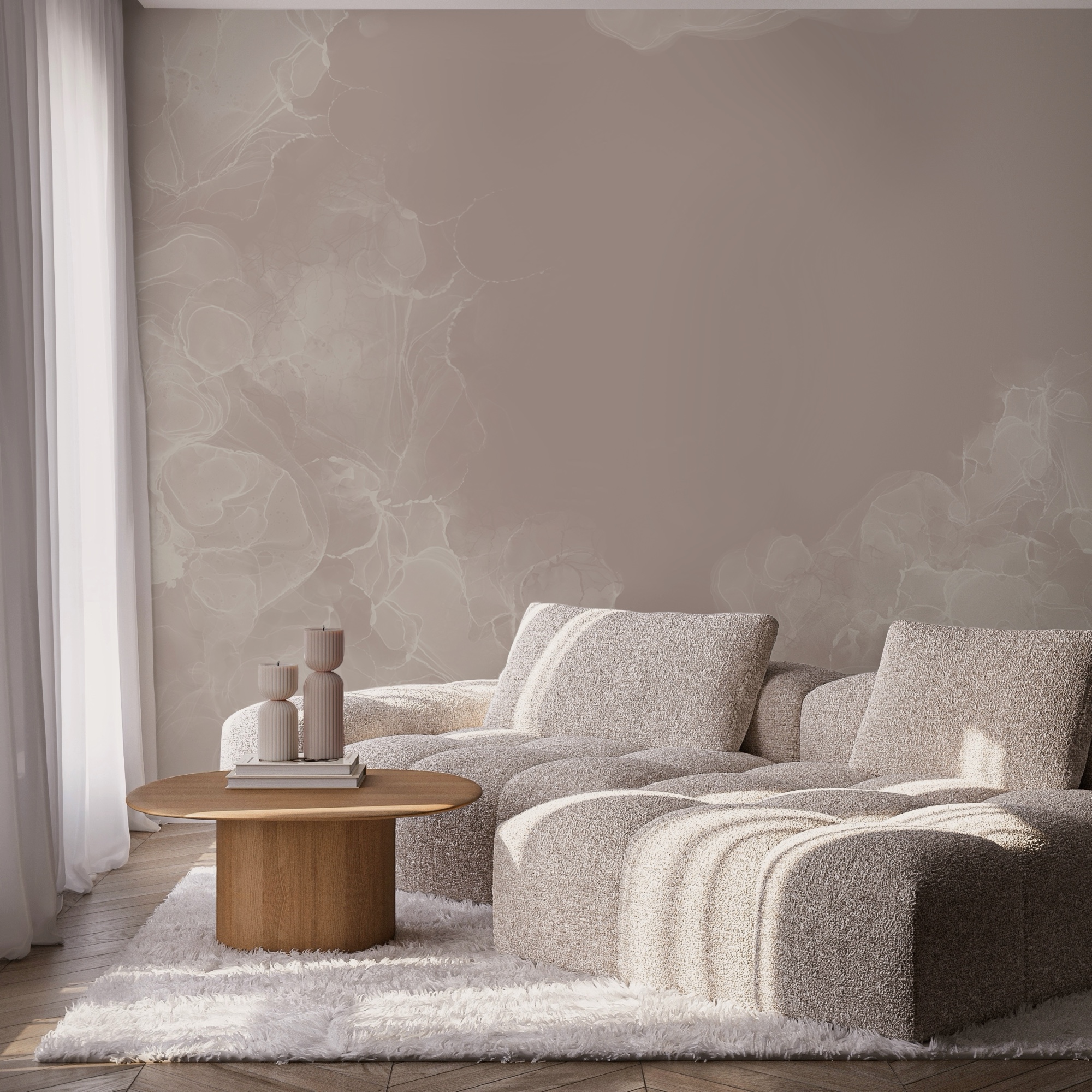 Misty swirls in soft hues