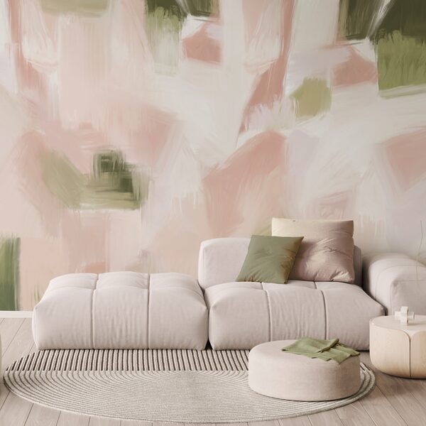 Wall mural Abstract hues in soft pastel tones