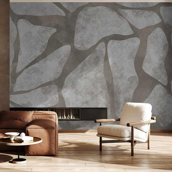 Wall mural Wall mural Grey and white stone wall (SKU: t00611v1)