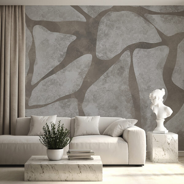 Wall mural Wall mural Grey and white stone wall (SKU: t00611v1)