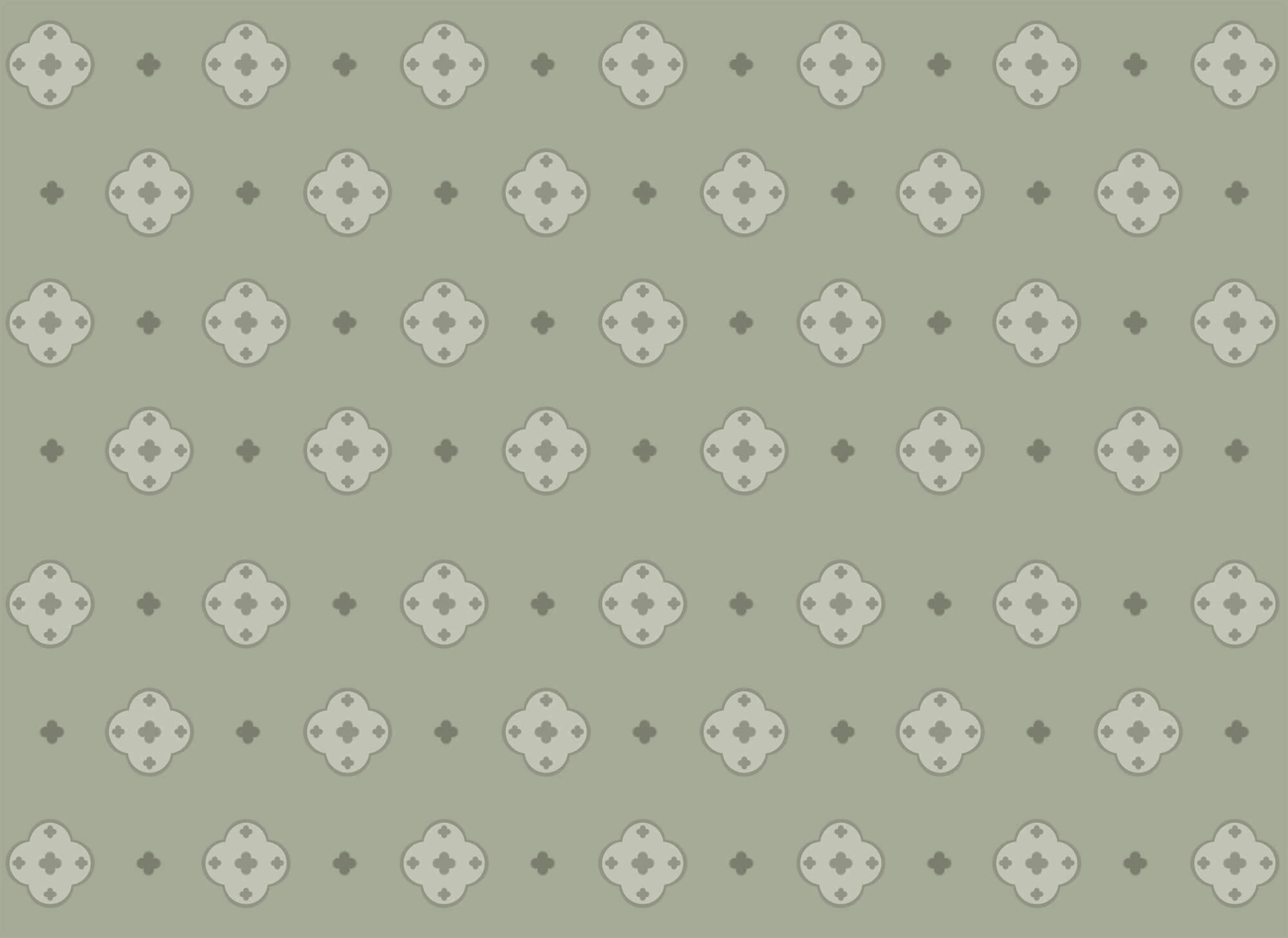 Pattern of crosses on a green background