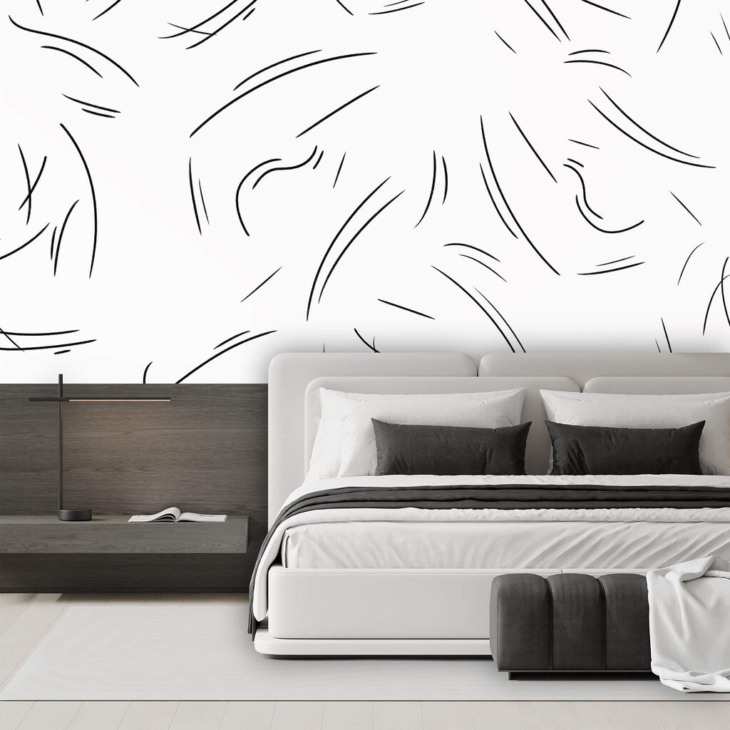 Black lines on a white background