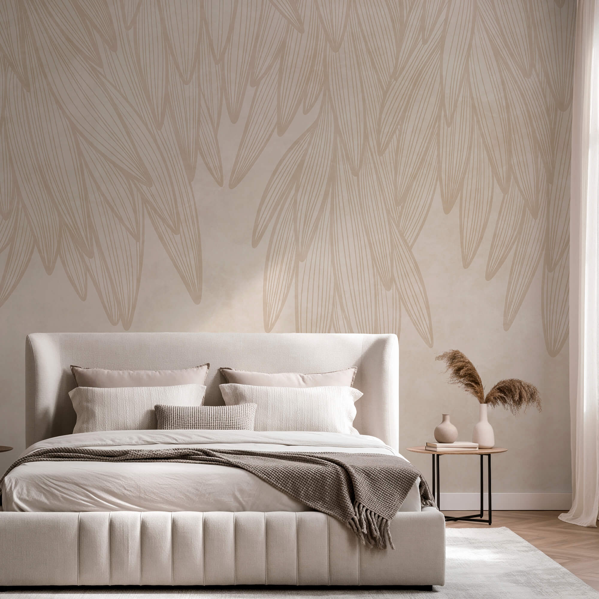 Gentle organic textures in soft tones