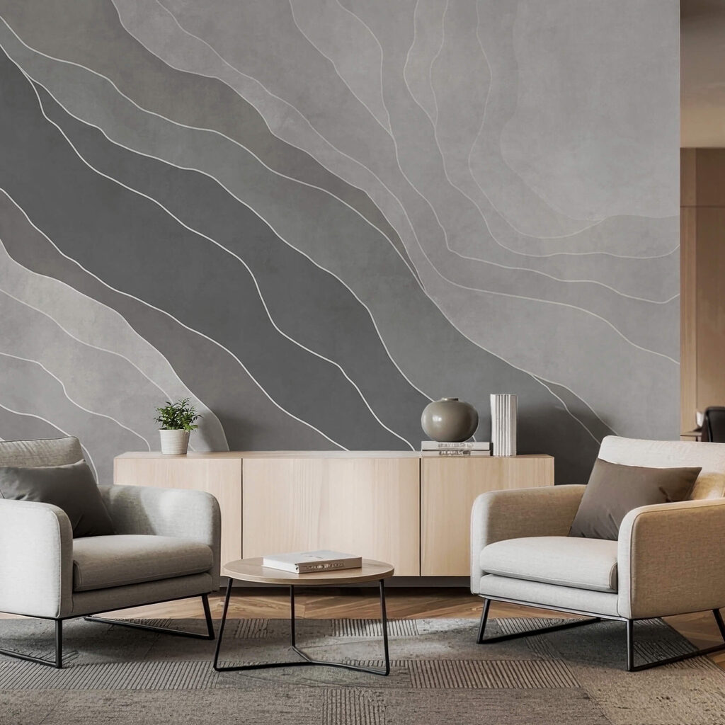 Grey and white background with lines