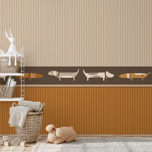 Row of dogs on a wall Row of dogs on a wall