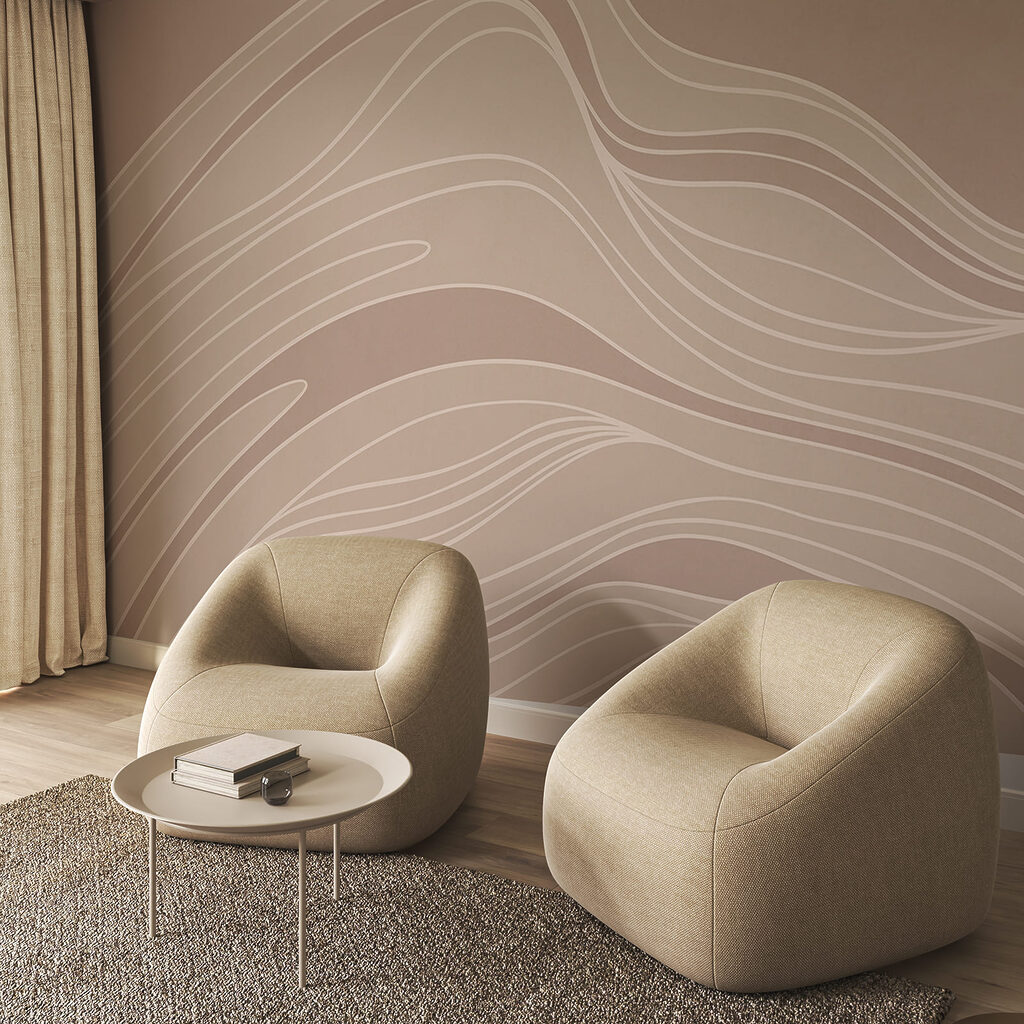 Brown and white wavy lines Brown and white wavy lines