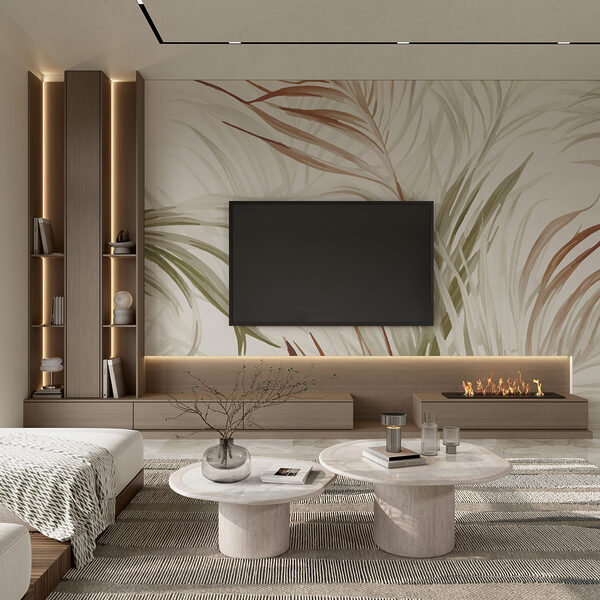 Serene leaves in soft hues