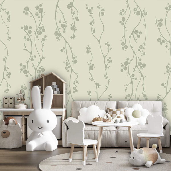 Pattern of vines and dots
