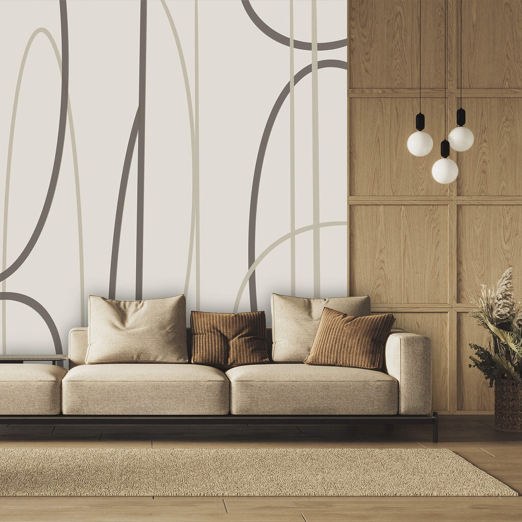 Abstract lines in soft tones