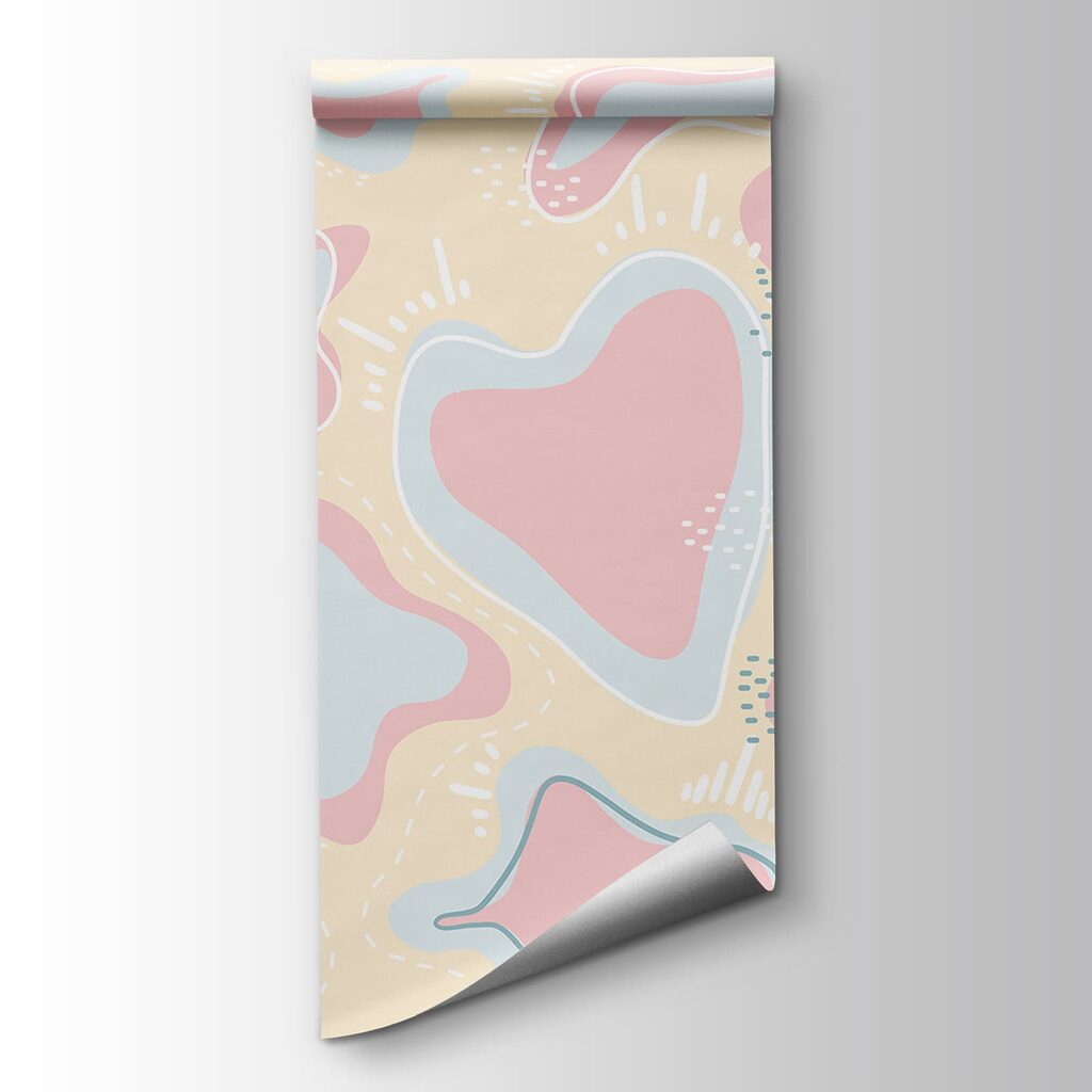 Pink and blue shapes