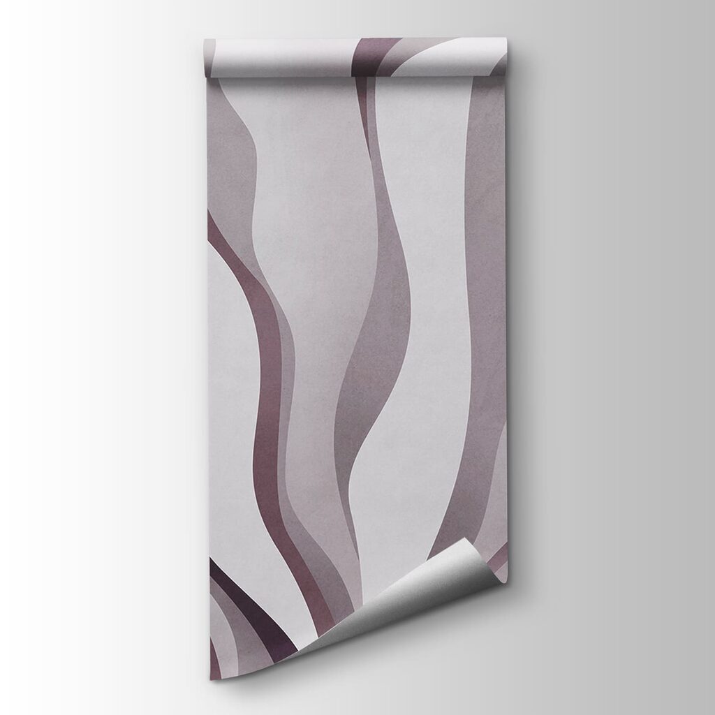 - Flowing lines in soft hues